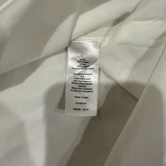 Talbots White Blouse with Colorful Embroidery - Picture 9 of 12